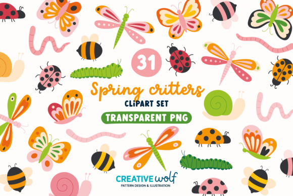 Adorable Spring Critters Clipart Set: A Fresh Collection