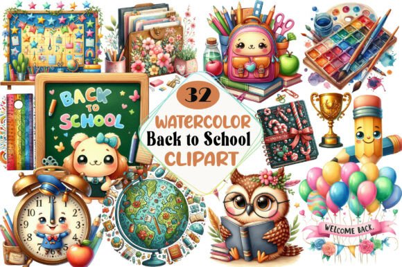 Back to School Clipart Set: Elevate Your Seasonal Designs