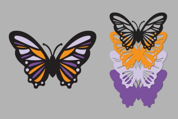 Butterfly Layered Papercut: DIY Spring Crafting with SVG Files