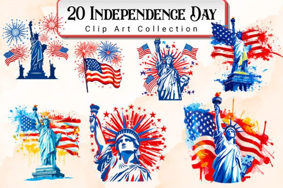 Celebrate with Our Independence Day Clipart Bundle