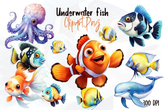 Cute Underwater Fish Clipart: Your Key to Playful Design