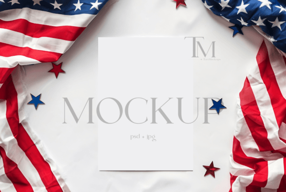 Elevate Your Holiday Branding with the 4th of July 5x7 Invitation Mockup