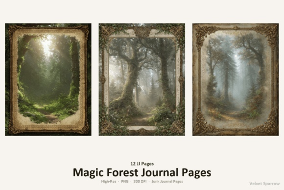 Enchanting Magic Forest Journal Pages for Creative Projects