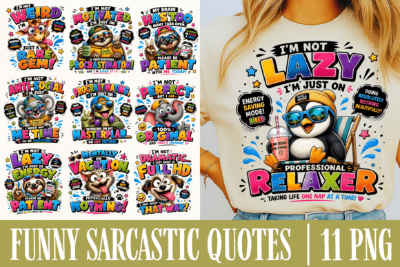 Funny Quote PNG: Sarcastic Quotes Design for Creators