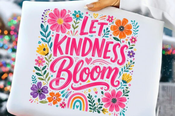 Let Kindness Bloom: A Boho Floral PNG for Modern Creatives