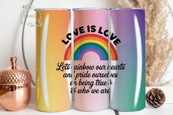 Love is Love Rainbow Pride Tumbler Wrap: Vibrant Design for Modern Makers