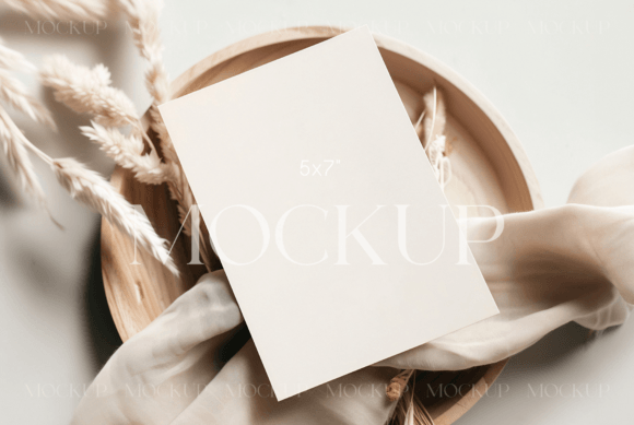 Neutral Wedding Invite Mockup 5x7: Elevate Your Designs