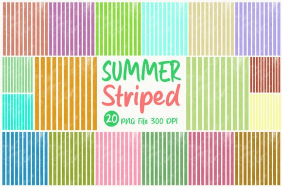 Refreshing Your Summer Projects with Watercolor Striped PNGs