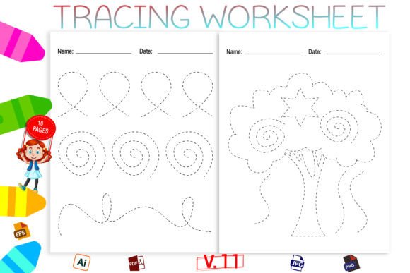 Tracing Pencil Control Worksheet for Kid: A Practical Design Asset