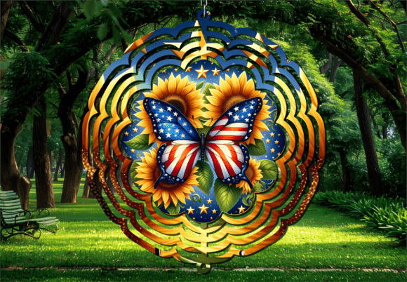 USA Flag Butterfly Garden Wind Spinner: A Dynamic Asset