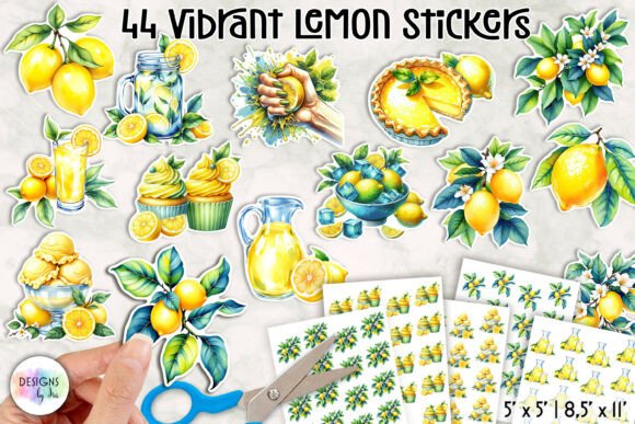 Vibrant Lemon Stickers Bundles: A Citrus Burst for Your Creative Projects